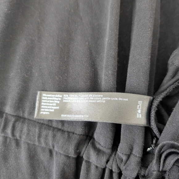 Eileen Fisher Tencel Jersey Black Jumpsuit Playsuit Women's Size Small - Picture 9 of 11